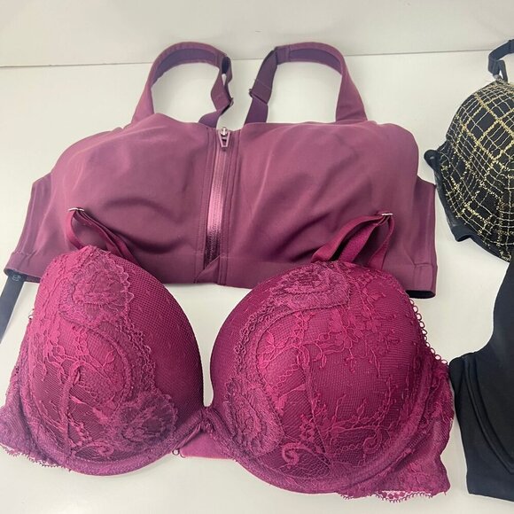 Victoria's Secret Lot of 6 Bra's Size 36D Push Up Demi Knockout Lace - Picture 6 of 13